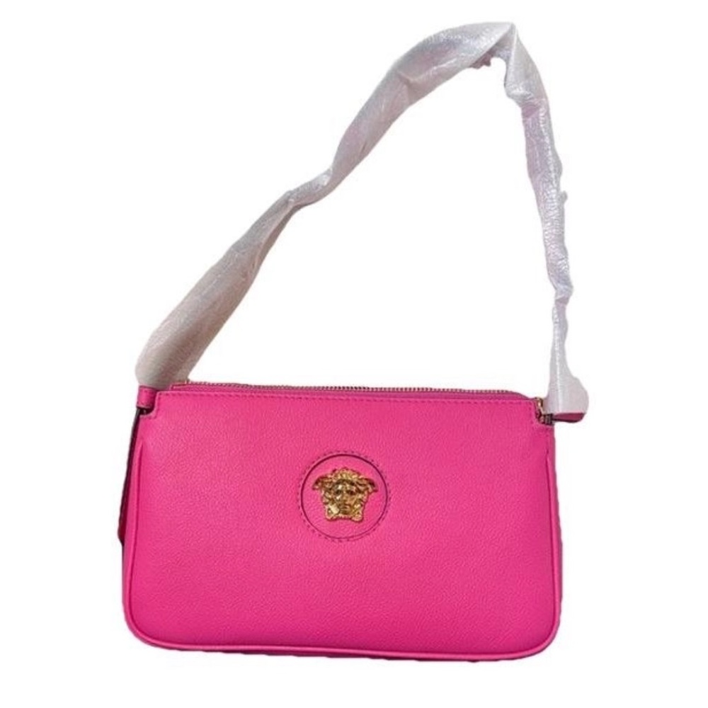 Versace La Medusa Mini Shoulder Bag - Hot Pink - Authentic Designer